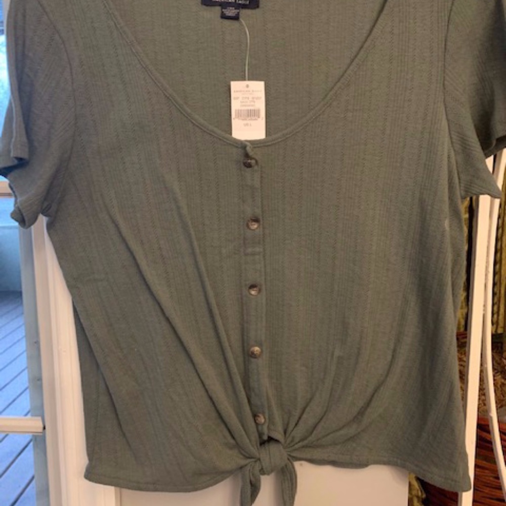American Eagle Tie-Front T-Shirt